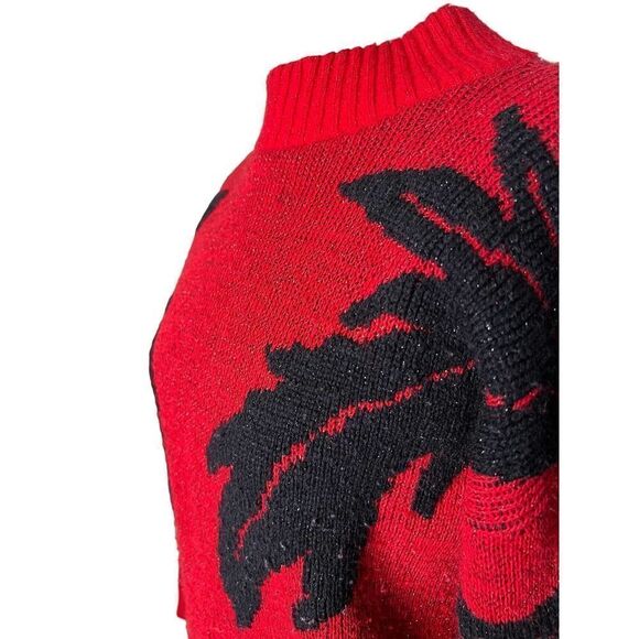 Ellen-D Kollection Sz M Red Glittery Sweater - perfect for Holiday! - Picture 2 of 6